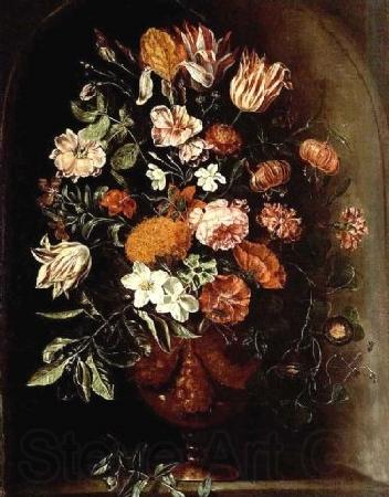 Jan Van Kessel A still life with tulips